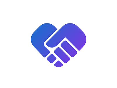 WeMeet Handshake agree handshake hangout heart icon invitation logo logomark mark meeting meetup symbol
