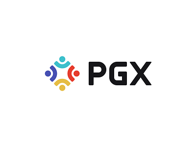 PGX Logo collaboration colorful human resources logo logomark management mark pattern symbol wordmark