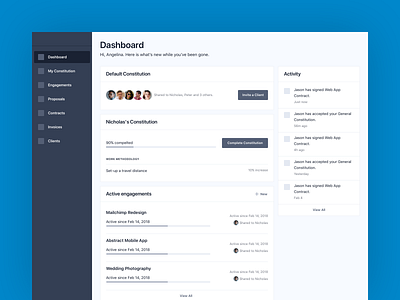 Constitution dashboard