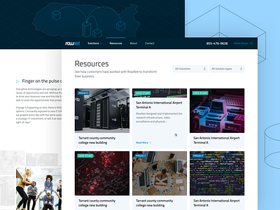 Resources page for Rownet broadband business case studies cybersecurity enterprise software events industry it services landing page mobile first network networking news resources responsive website software company software design software development software solutions website