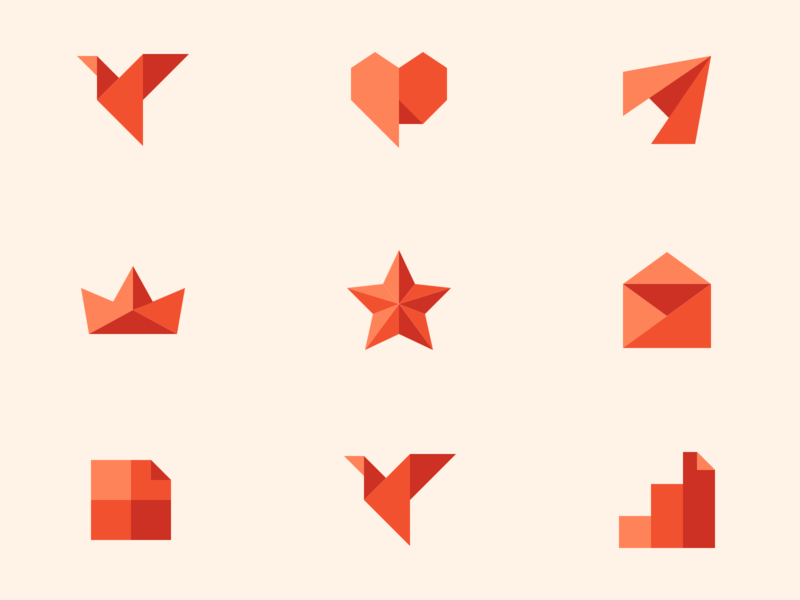 Switch custom brand icons bird brand icons custom icons envelope fold glyphs heart iconography icons icons design icons pack icons set illustrations origami paper paperboat paperplane resume star stats