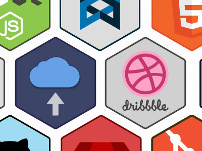 Developer Badges backbone badges developer dribbble git github heroku html5 node ruby