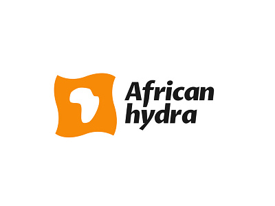 African Hydra Rebound. branding flat icon logo type typography