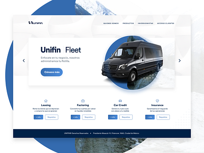 Unifleet Homepage car circular clean homepage landing page ui web whitespace