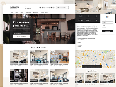 Praga - Real Estate Website Theme clean elegant landing map mustard noe display properties real estate template theme ui website white