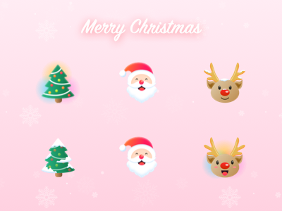 Merry Christmas theme icon app icon ui ux 品牌 图标 插图 设计