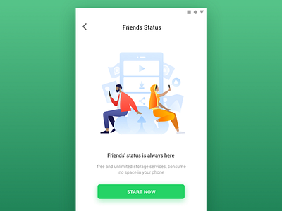 Friend's Status- india videoAPP app design ui ux 品牌 插图 设计