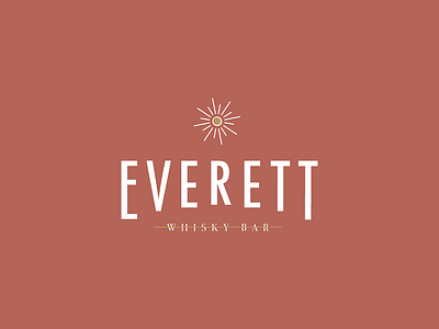 Everett Whiskey Bar bar branding logo modern restaurant typography whiskey