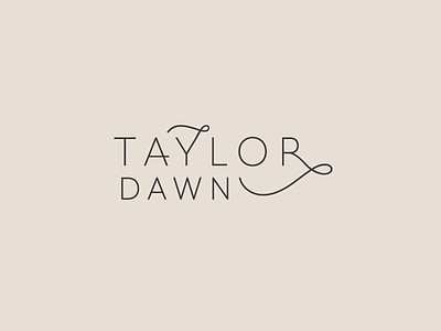 Taylor Dawn Design Concept branding custom type custom typography modern branding typography