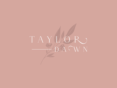 Taylor Dawn Final Logo branding floral handlettering illustration logo photographer script sketch typography