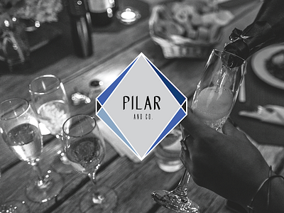 Pilar & Co. Final Logo Mark branding event planner geometric logo wedding planner