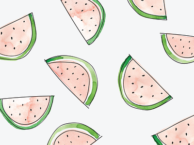 Watermelons custom icon icons illustration pattern design watercolor watermelon