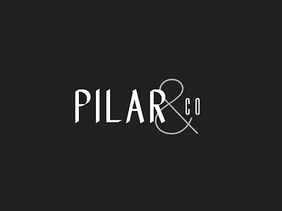 Pilar & Co. Secondary Logo Mark event planning modern typography type typography wedding planner logo ampersand