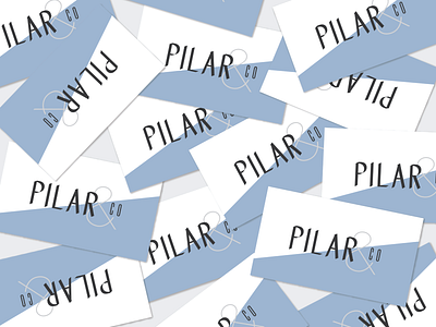 Pilar & Co. Business Cards branding business cards logo modern typography printed design