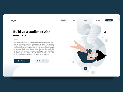 Build your Audience app design flat identity illustration illustrator minimal ux vector web