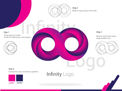 Infinity Logo branding design flat icon illustration logo minimal type typography vector