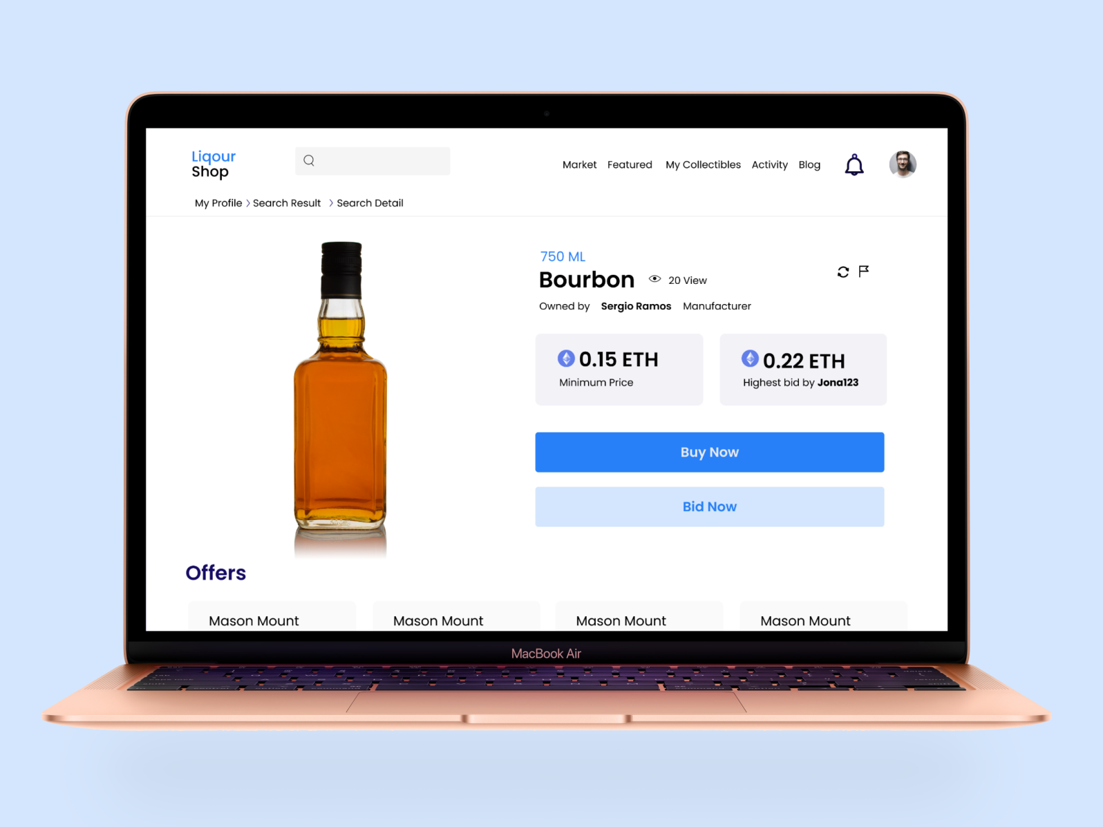 Wine Shop Product details by SoluLab Inc Awarded Blockchain Development Company on Dribbble