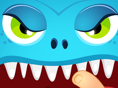 dare to touch the monster ? game gui kids ui