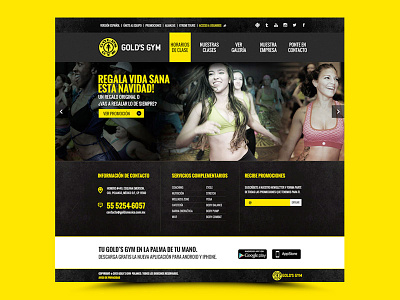 Sitio web - Gold's Gym exercise golds gym gym sports web design