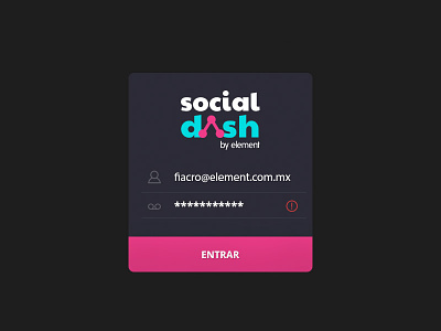 Login Social Dash buttons inputs login logo submit