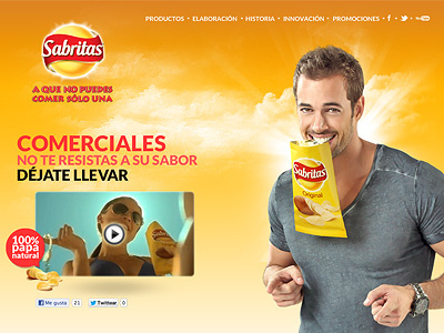 Propuesta sitio Papas Sabritas layout sabritas web design website yellow
