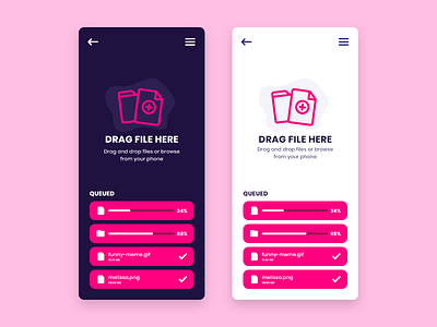 Daily UI #031 / File Upload adobe xd app challenge colors daily daily 100 challenge daily ui design files illustration illustrator iphone purple red smart typography ui upload ux web