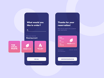 Daily UI #054 / Confirm Reservation 054 adobe xd app blue challenge confirm reservation daily daily 100 challenge daily ui daily ui challenge design gradient illustration illustrator iphone logo typography ui ux web