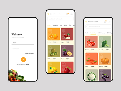 Fresh Shop - Mobile app design