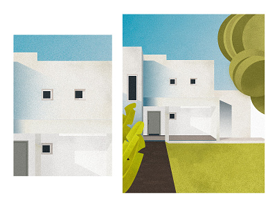 Architecture illustration buildings flat illustration textures vector