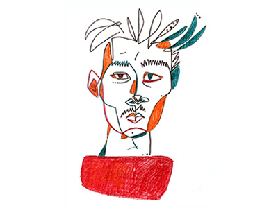 Mykhailo Semenko face head illustration man person poet portrait ukraine
