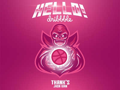 Hello Dribbble debut esport first graphic shoot sport vector