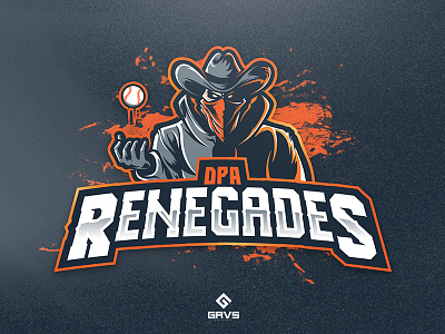 DPA Renegades baseball design esport graphic logo mascot sport team