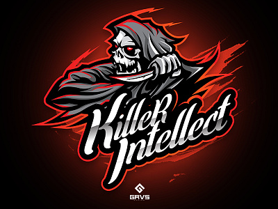 Killer Intellect design esport gaming logo mascot rap rapper sports