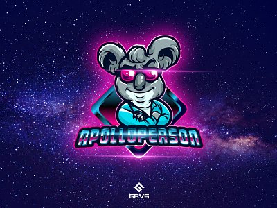 Apolloperson design esport gaming graphic koala logo mascot retro sport