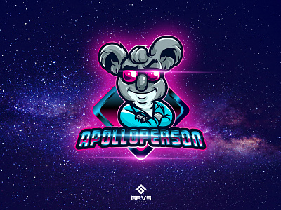 Apolloperson design esport gaming graphic koala logo mascot retro sport