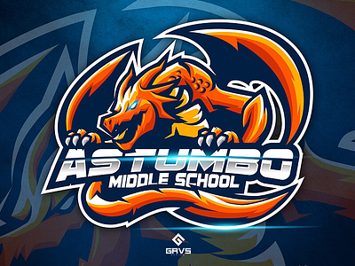 Atsumbo middle school sport team design designer dragon esport graphic sport team vector