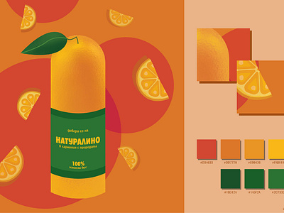 Fresh orange juice advertising page