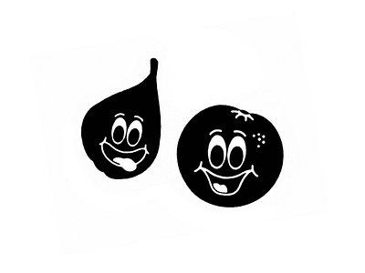 Fruit Friends cartoon fruit icon illustraion line art