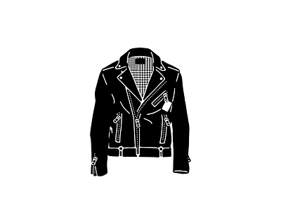 Biker Jacket branding design drawing illustration line art vector