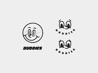 Buddies branding drawing icon illustration lettering line art logo logo design type typography