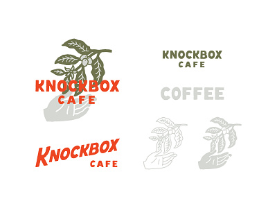 Knockbox branding illustration lettering line art logo type typography