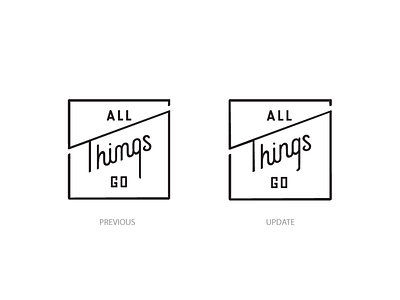 Logo Update - All Things Go all things go blog lettering logo music typography