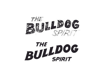Bulldog Spirit Lettering branding drawing illustration lettering line art type typography