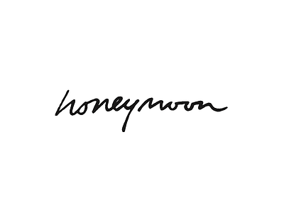 Honeymoon Logo hand lettering illustration lettering typography