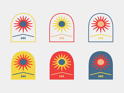 Sun Patch branding design drawing illustration line art logo