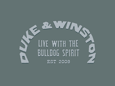 With Spirit branding bulldog design illustration lettering logo the duke type typography