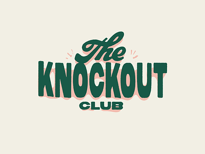 The Knockout Club branding illustration lettering logo type typography
