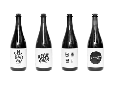 Homage Brewing Bottles beer bottle illustration lettering package design typography