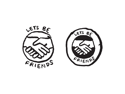 Let Be Friends drawng hand lettering illustration lettering