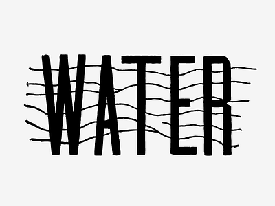 Water illustration typography